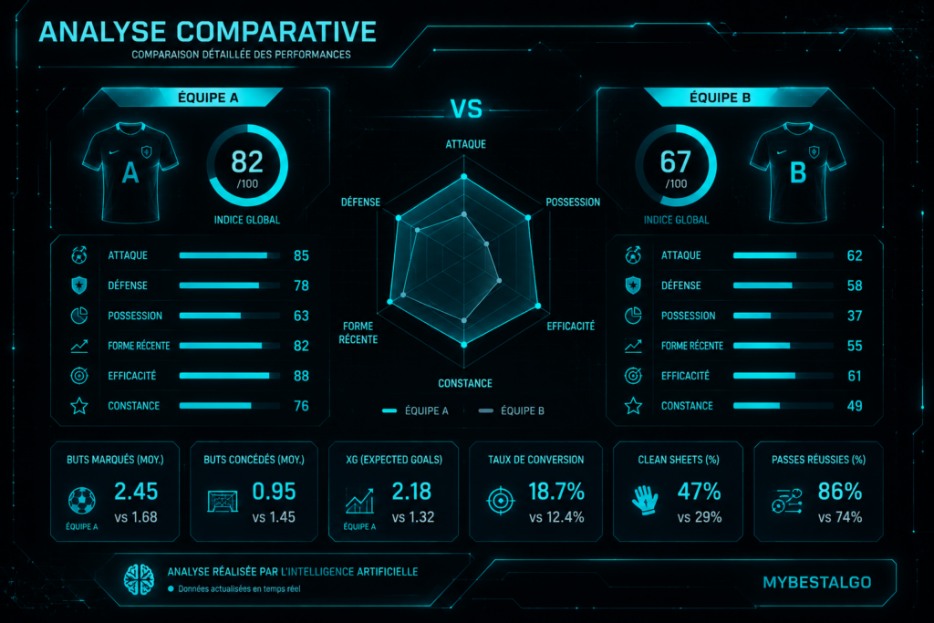 Analyse football par intelligence artificielle et données statistiques